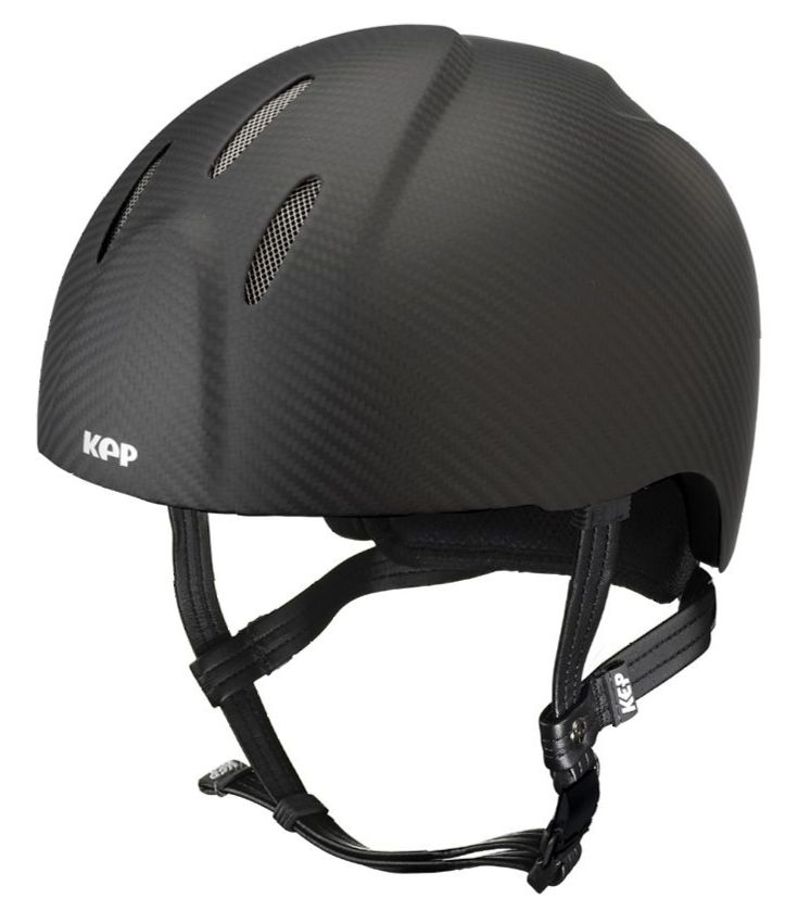KEP E-Light Matt Carbon Naked Jockey Helmet - Matt Carbon (UK Customer £815