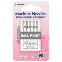 Hemline Machine Needles - 5 Needles assorted ballpoint