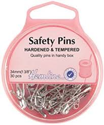 Hemline Nickel Plated Steel Safety Pins 