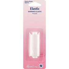 Hemline Elastic - Shirring Elastic - White
