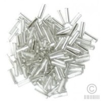 The Craft Factory Bugle Beads - 6mm - Silver