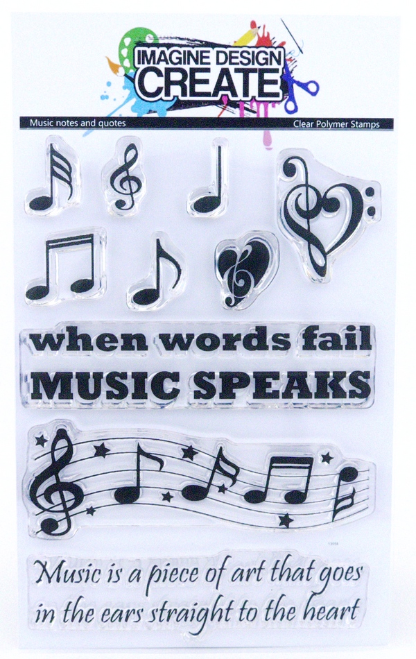 Music notes and quotes:  -A6 Stamp set