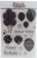 Birthday Balloons A5 Stamp set for cardmaking and papercrafts