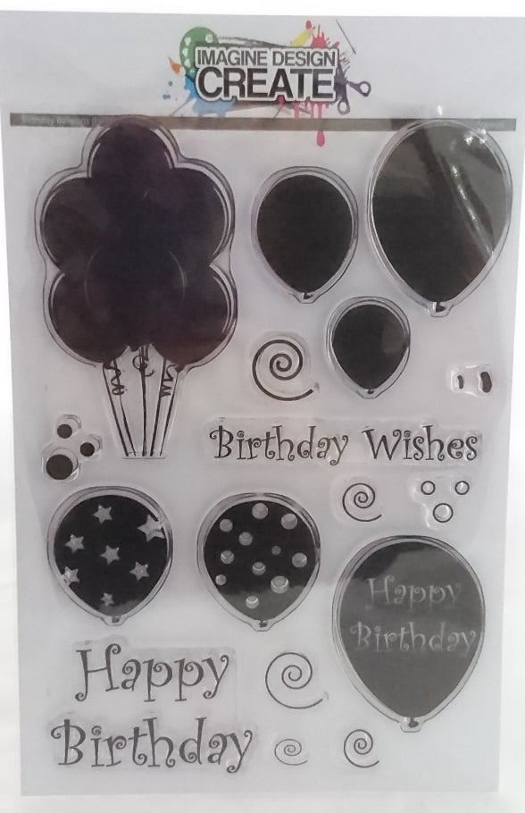 Birthday Balloons Large - A5 Stamp set