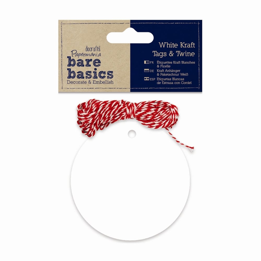 Docrafts white kraft tags and twine
