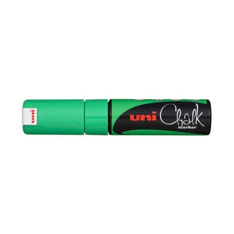 uni Chalk Marker - Nib size: 8mm chisel tip - fluo green