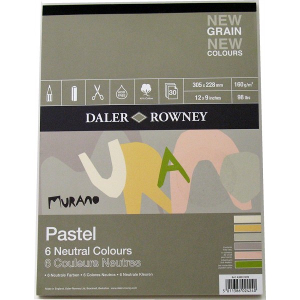 Daler Rowney Murano Pastel Pad - Neutral | 12 x 9'' 