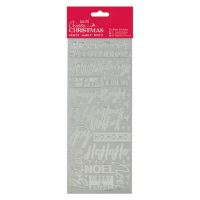 Docrafts outline stickers - Contemporary Xmas Sentiments Silver