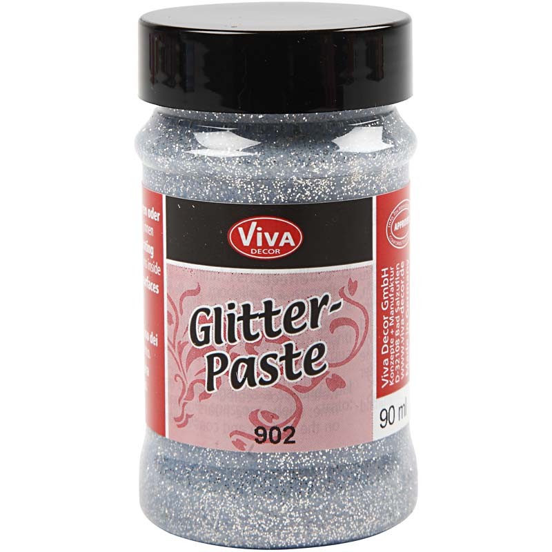 Glitter Gel / Paste, silver, 90ml