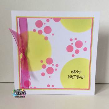 yellow pink circle stencil