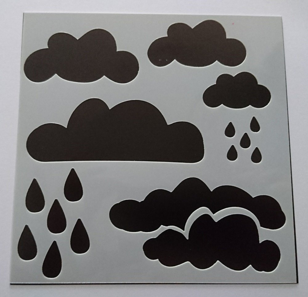 Clouds 6x6" Stencil / Mask 