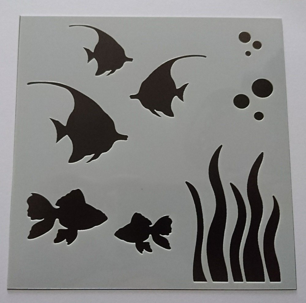 Fishes 6x6" Stencil / Mask 