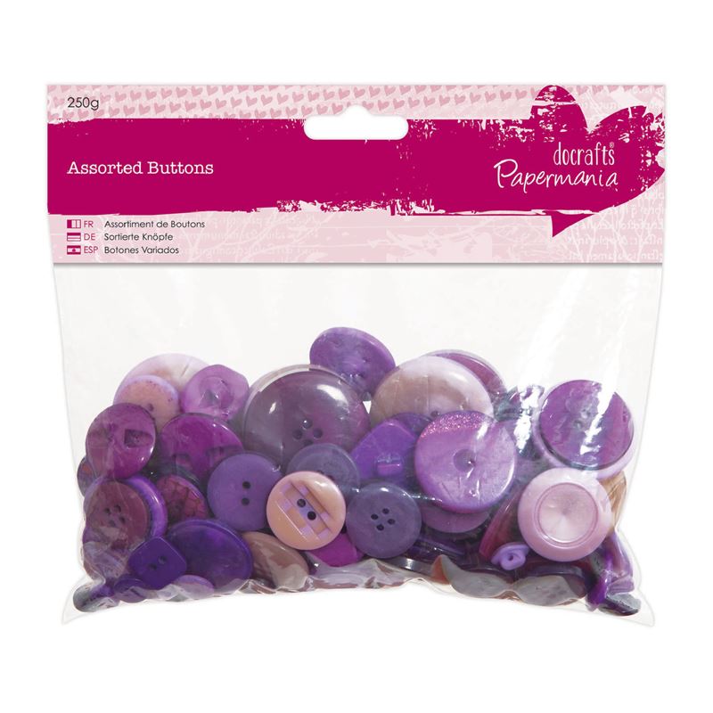 Assorted buttons- Purple