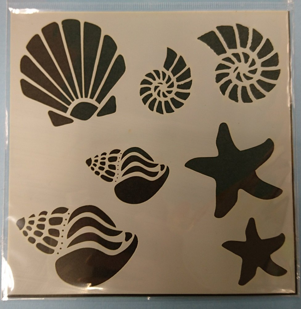 Shells & Starfish 6x6" Stencil / Mask 