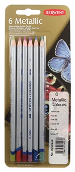 Derwent Watersoluble Metallic Pencils - 6