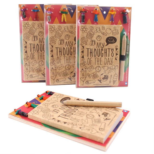 Worry Doll Notepad & pencil 