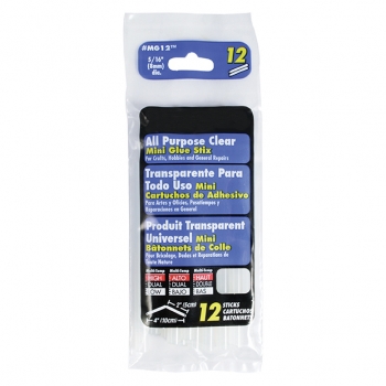 ARROW All-Purpose Clear Mini Glue Sticks 12'S