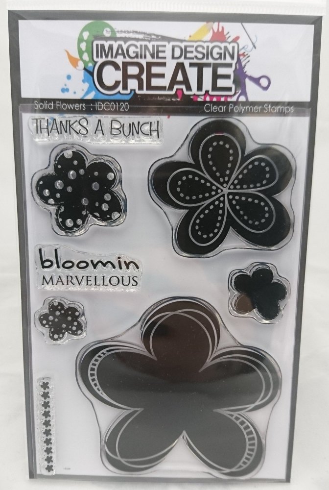 Solid Flowers : IDC0120 - A6 Stamp Set 