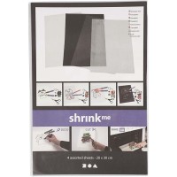 Shrink Plastic Sheets, sheet 20x30 cm, 4sheets