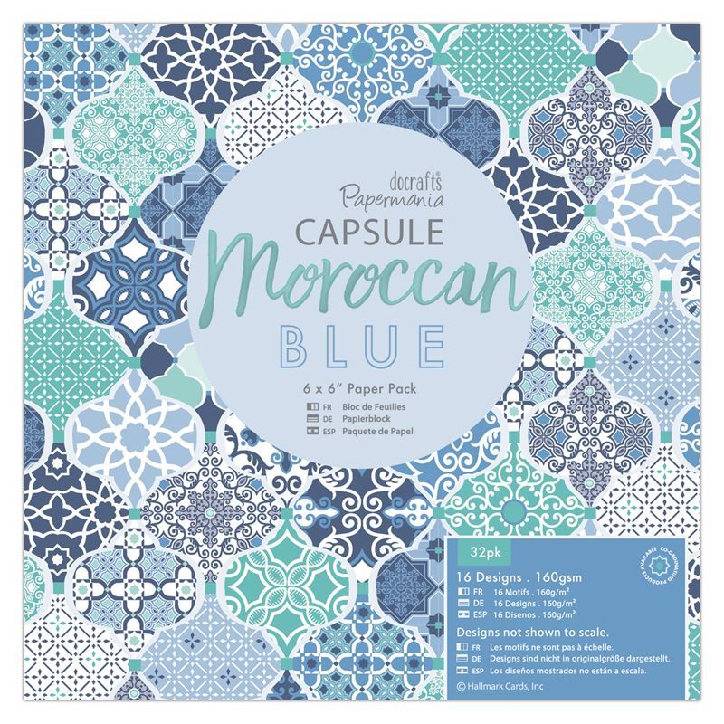 6 x 6" Paper Pack (32pk) - Capsule - Moroccan Blue