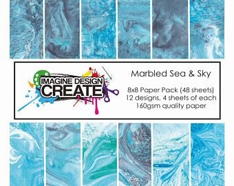 Marbled Sea & Sky 7x7 Paper Pack 