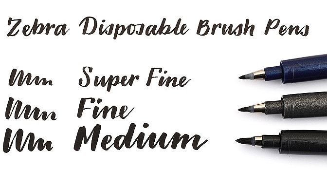 Brush Pen - Extra Fine / Super Fine - by Zebra 