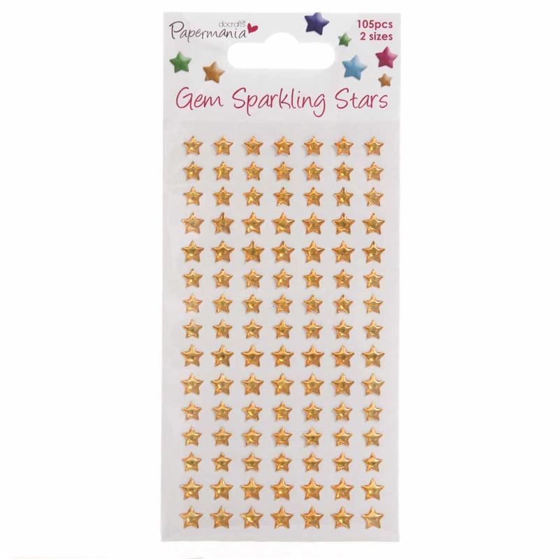 Sparkling Gems (105pcs) - Stars - Gold
