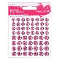 Shimmer Dome Stickers (60pcs) - Pink