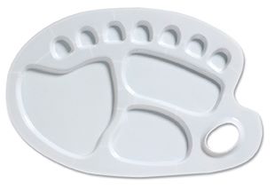 Plastic kidney shaped palette large