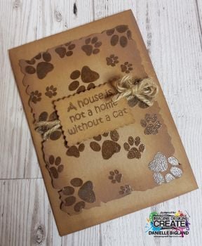 embossed paw print