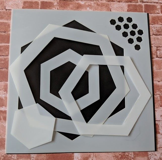 Hexagons 6x6" Stencil & Masks set