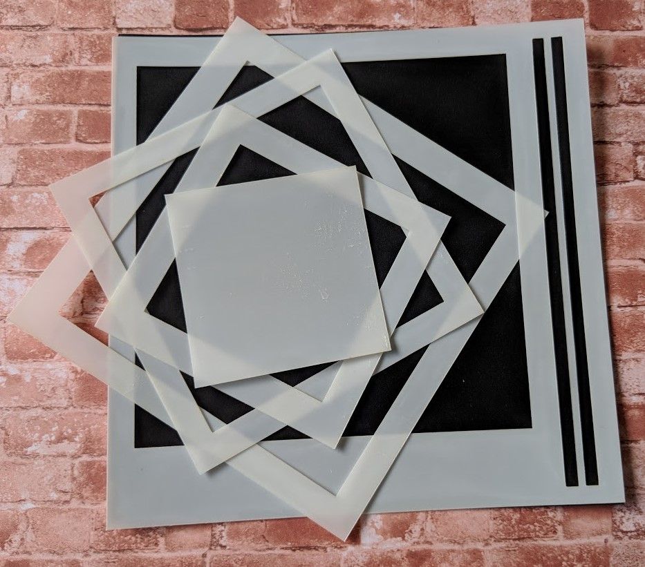 Squares 6x6" Stencil / Mask 