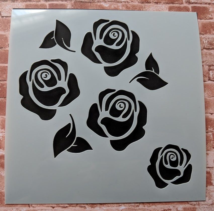Roses 6x6" Stencil / Mask 