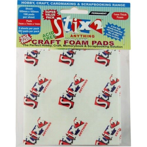 Stix 2 Craft Foam Pads - 12mm x 6mm x 3mm
