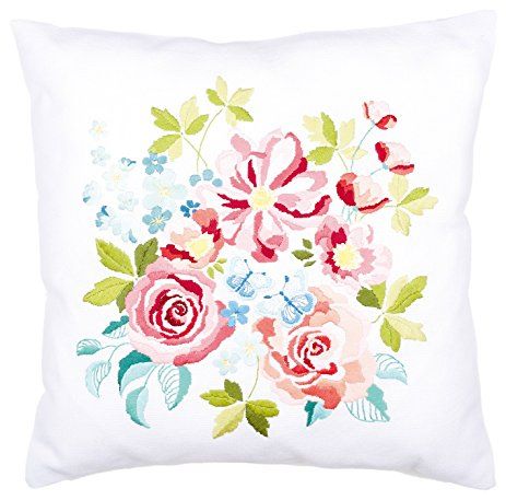 Vervaco embroidery cushion - Flower Bouquet