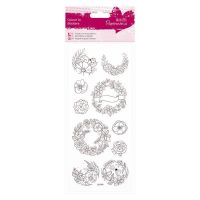 Colour In Glitter Stickers - Floral Wreaths