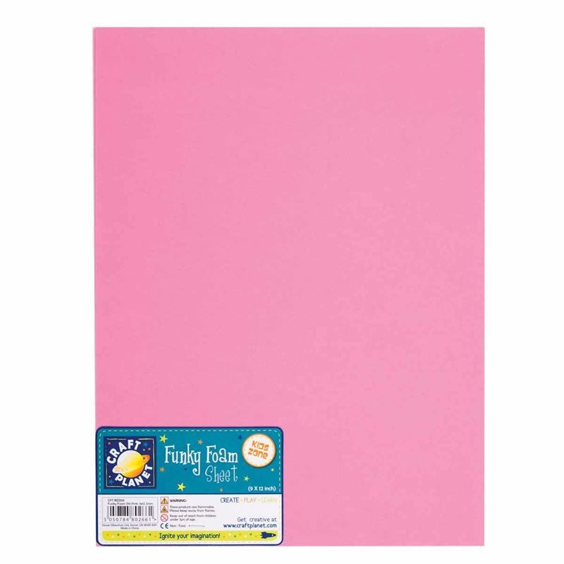 9 x 12" Funky Foam Sheet (2mm Thick) - Pink 