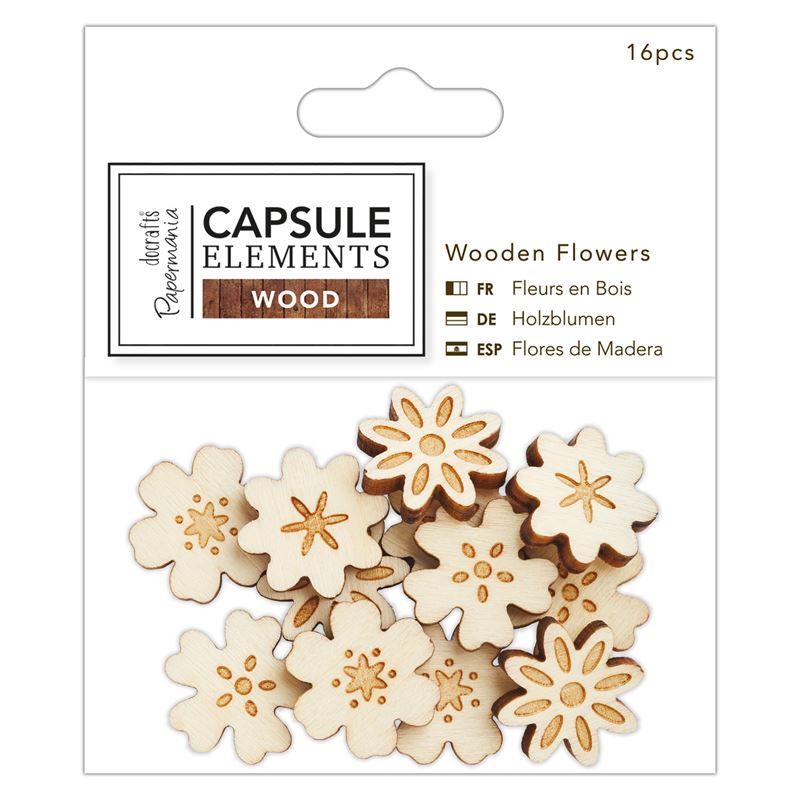 Wooden Flowers (16pcs) - Elements Wood