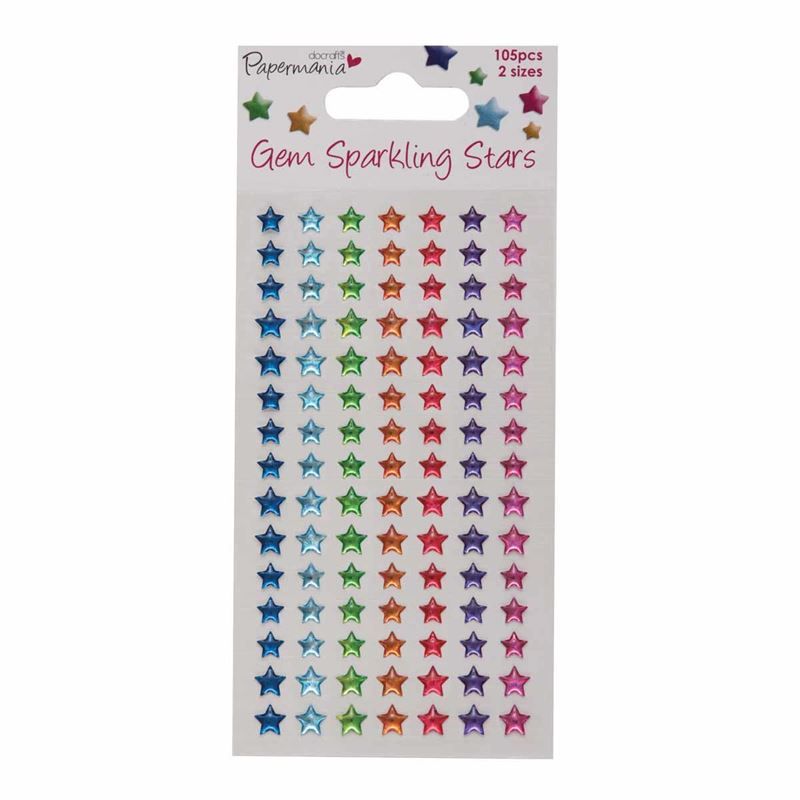Sparkling Gems (105pcs) - Stars - Assorted Brights