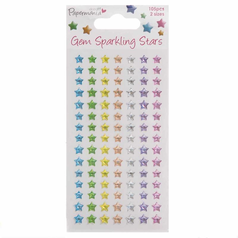 Sparkling Gems (105pcs) - Stars - Assorted Pastels