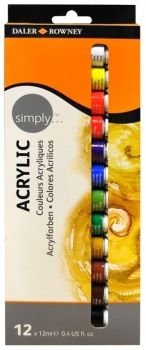 Daler Rowney Simply Acrylic Set 12x12ml