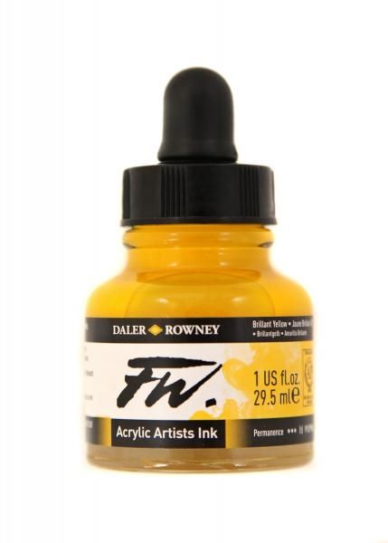 Brilliant Yellow Daler Rowney Artists Acrylic Ink - FW INK