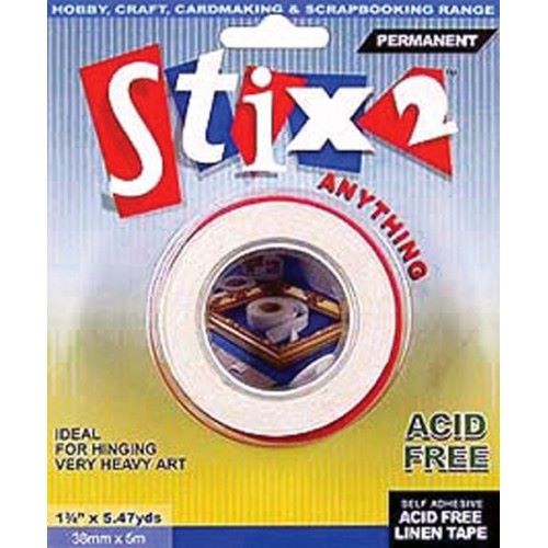 Stix2 Self Adhesive Linen Tape, 32mm x 5m (Permanent)