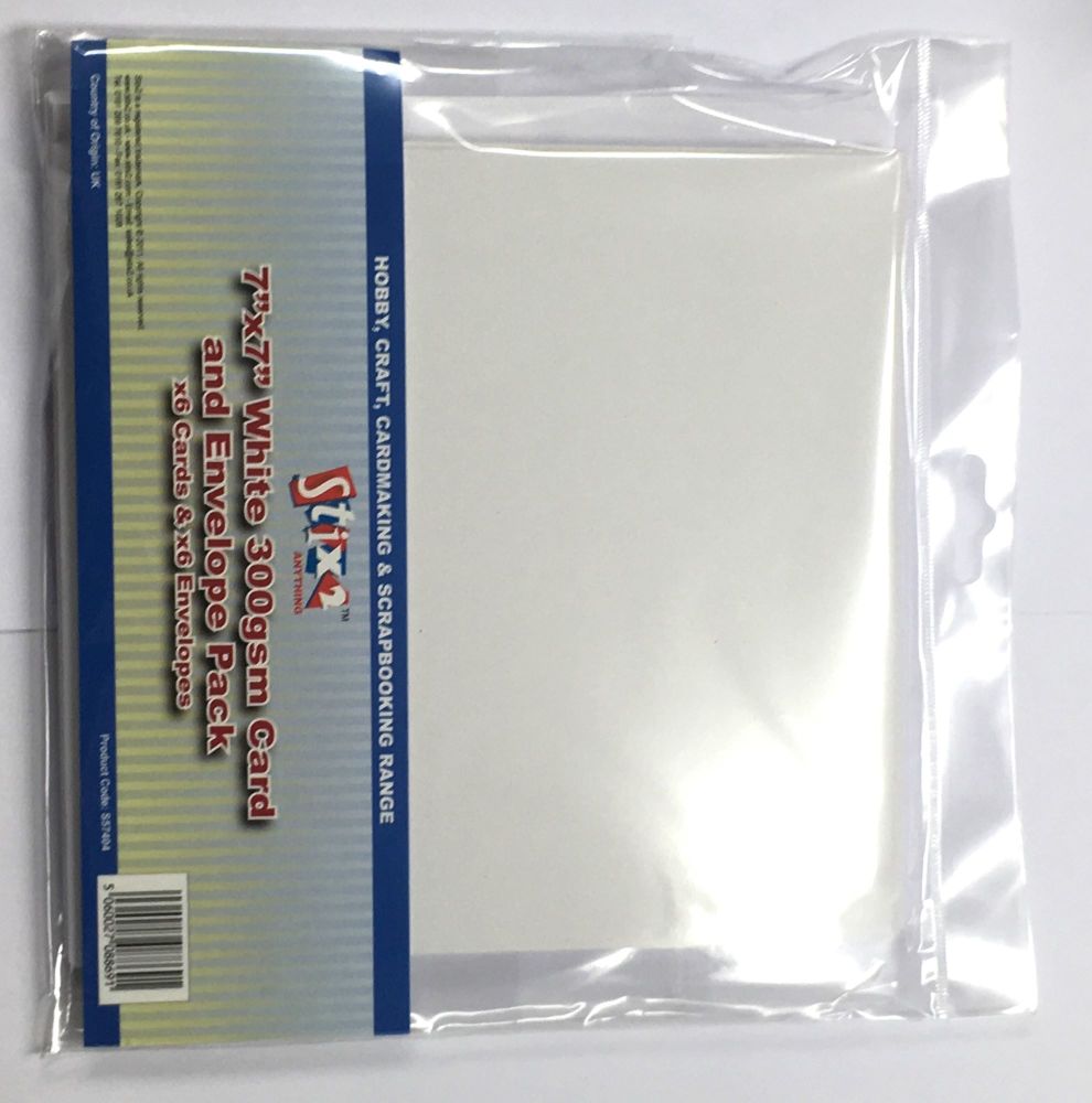 Stix2 7 x 7 White Card and Envelopes