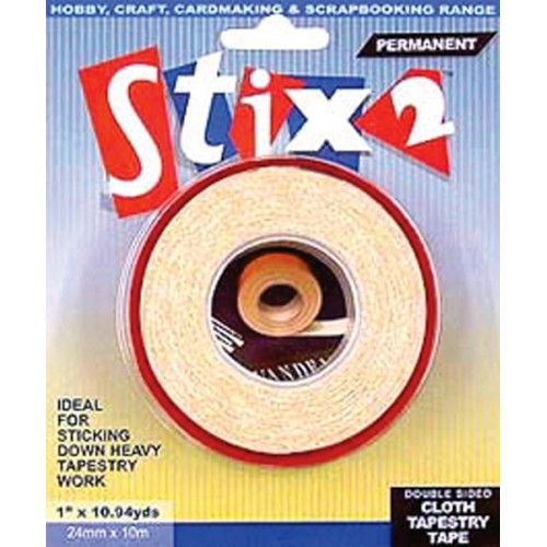 Stix2 Double Sided cloth Tapestry Tape Extra Heavy Duty - 24mm x 10m
