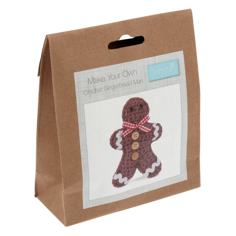 Christmas Crochet Kit, Gingerbread Man