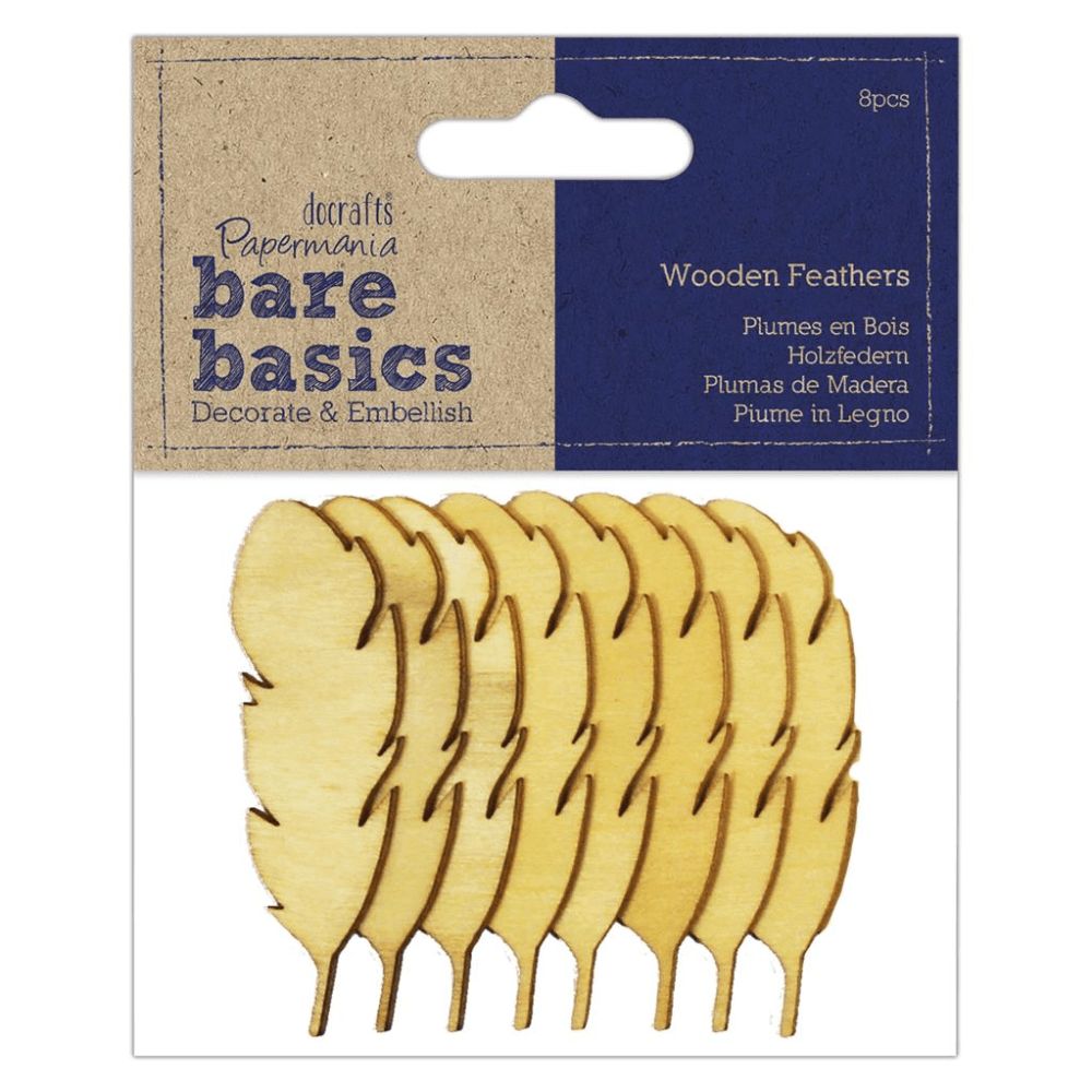 Wooden Feathers (8PCS) - Bare Basics