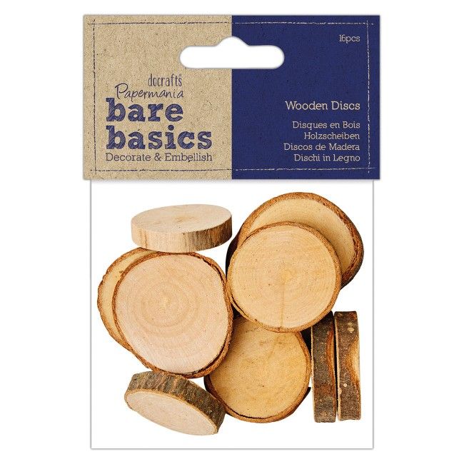Wooden Discs (16pcs) - Bare Basics
