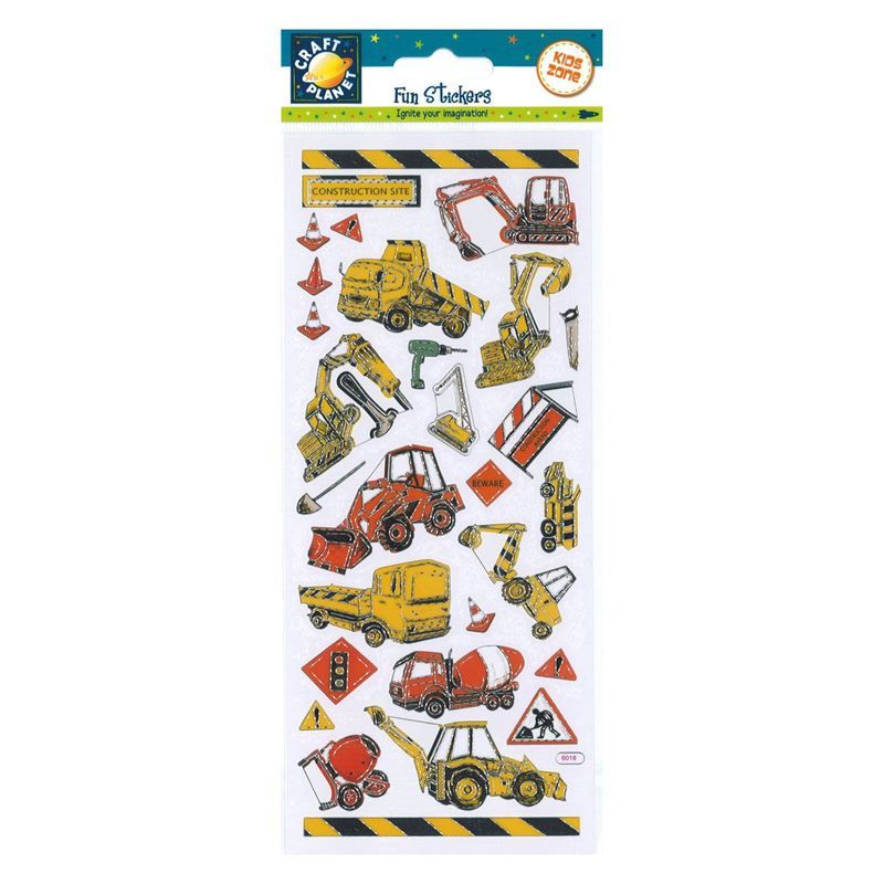 Fun Stickers - Construction Site Vehicles