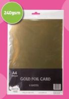 A4 240gsm Foil Card Gold Sheets Creative House